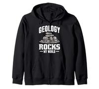 Stones Collection GEOLOGY ROCKS MY WORLD Stone Collector Zip Hoodie