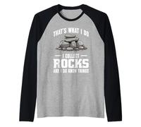Stones Collection THAT'S WHAT I DO COLLECT ROCKS Collector Raglan Baseball Tee