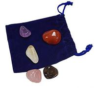 Stones for Anxiety & Depression - Rose Quartz, Amethyst, Citrine, Smoky Quartz & Carnelian - Authentic Crystals