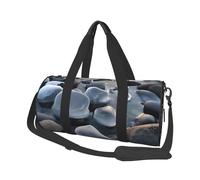 Stones Under Ice Printed Round Travel Duffel Bag Large Overnight Weekend Bags for Hiking, Vacations, Gym, Sports
