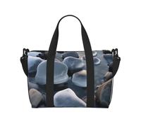 Stones Under Ice Printed Travel Duffel Bag for Women Men - Weekend Overnight Bags with Adjustable Shoulder Strap and Handle