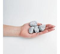Stones4Gardens 15-30mm Silver Granite Pebbles - Cobbles Decorative Aggregates 10Kg Polybag
