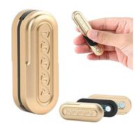 STONESTAR DNA Fidget Slider, Aluminum Alloy Push Card Magnetic EDC Fidget Toys Sensory Toys Anxiety Stress Relief Toy, for Adults with ADHD, ADD and Autism (Gold, Medium)