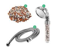 StoneStream® Electric Shower Head Filter with Hose and Replacement Stones for Hard Water Softner, High Pressure Showerhead, Spa Like Iconic Bead for Dry Skin & Hair, 3 Spray Setting, All Shower Types