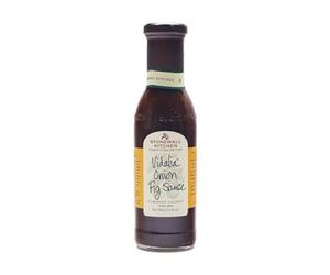 Stonewall Kitchen Vidalia Onion Fig Sauce, 330 ml mild, fruity-spicy BBQ sauce with Vidalia onions and figs, particularly suitable for duck, roast pork and even cheese
