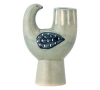 Bloomingville Trudy Ceramic Candle Holder Bird Blue Green for 1 Candle 12 x 8 cm