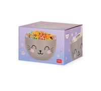 Legami - Stoneware Mug for Cereals Good Morning! Kitty Theme, Breakfast Cup, Microwave-Safe, Dishwasher Safe, Capacity up to 400 ml, 12 x 9 cm
