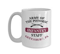 Stoneware Coffee Mug Civil War Army of The Potomac Infantry Battle of Gettysburg Coloured Ceramic Coffee Mug Design Tea Cups for Festive Office Coworkers