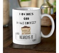 Stoneware Coffee Mug How Does God Make Coloured Porcelain Coffee Mug Humous Ceramic Drinkware for Anniversary Office Hot Brew