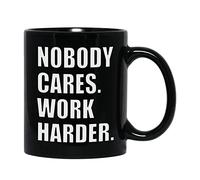Stoneware Coffee Mug Nobody Cares Work Harder Design Porcelain Coffee Mug Modern Cup for Women Festive Kitchen
