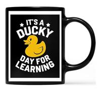 Stoneware Coffee Mug School Rubber Duckies Day Cher Rubber Duck Modern Coffee Cup Durable Cup for Cafes Restaurant Home