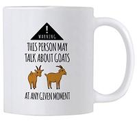 Stoneware Coffee Mug This Person May Talk About Goats at Any Given Moment Classic Tea Mugs Durable Cup for Kitchen Friends Home