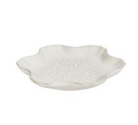 Stoneware Dinner Set Mix & Match Tableware Plates, Bowls & Mugs Set with Festive Snowflake Design Dishwasher/Microwave Safe Dinner Table Christmas Crockery (2, Side Plates)