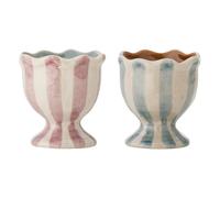 Stoneware egg cups Willa - Set of 2 Multicoloured one size