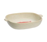 Stoneware fish baking dish Beige one size