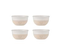 Stoneware Mini Bowls Debossed Heart Dessert Dip Bowls Pinch Pots 150ml Set of 4