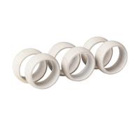 Stoneware Napkin Ring - Set of 6 White one size