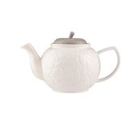 Stoneware Teapot Embossed Acorn Novelty 6Cup Tea Pot 1100Ml Coffee Pot Neutral