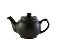 Stoneware Teapot Matt Black 6 Cup Traditional Serving Tea Pot Container 1100ml
