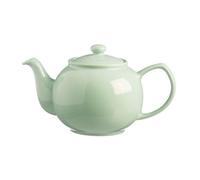 Stoneware Teapot Mint Green 6 Cup Traditional Serving Tea Pot Container 1100Ml