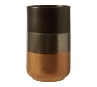 Benka Small Green Ribbed Glass Vase - Stoneware 100%