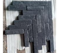 Stonewise Kota Black Limestone Setts 200×50×40mm - Natural Stone Cobbles for Driveway, Patio & Garden Pathways - Full Pack Covers 9 m² (900 Setts)