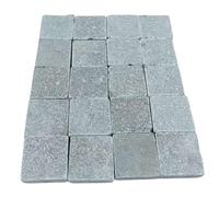 Stonewise Tandur Grey Tumbled Sandstone Square Setts 100×100mm - Natural Cobble Paving Blocks for Driveway & Patio Landscaping - Split Pack Covers 6 m² (600 Setts)