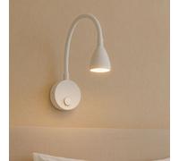 'Stoney' LED White Flexible Wall Light Bedside Table Reading Light CGC Lighting White One Size
