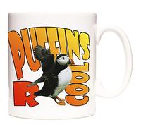 Stoneys Badges Puffins R Cool Funny Bird Mug - 11oz Ceramic Coffee Cup with Puffin Design - Cute Animal Lover Gift for Nature Fans, Birdwatchers & Quirky Mornings