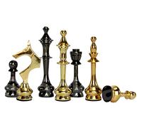 StonKraft Brass Chess Pieces Pawns Chess Coins Figurine Pieces Sleek - 2.5" Inches - Silver