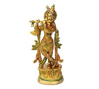 StonKraft Brass Krishna Laddu Gopal Kanha Makhan Chor (Krishna 9")