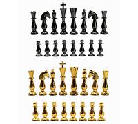StonKraft Collector Edition Brass Chess Pieces Pawns Chessmen Chess Coins Figurine Pieces (3.5" Classic, 2 Players, Age 10+)
