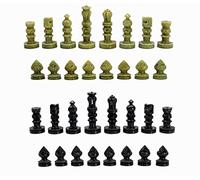 StonKraft Natural Stone Chess Pieces Chessmen Chess Coins (2.5" King) | Chess Accessories | Board Games