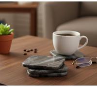 StonKraft Natural Stone Sculpted Coffee Tea Beer Coasters/Coaster Set/Coasters Set
