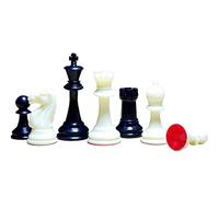 StonKraft - Tournament Chess Pieces (with Two Extra Queens) Chessmen Staunton Coins (3.75" Inch King Height) - 650 Grams