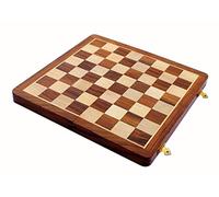 StonKraft Wooden Chess Board Without Pieces for Professional Chess Players - Appropriate Wooden & Brass Chess Pieces Chessmen Available Separately by Brand (14" x 14" - Acacia Wood)