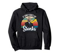 Stonks only go up dank meme man Pullover Hoodie