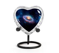 STONLIF Galaxy Theme Cremation Urn - Small Heart Keepsake Deep Cosmos Container for Human Ashes - Celestial Design Funeral, Memorial, Decorative Urn