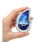 STONLIF Keepsake Tear Drop Moonlight Cremation Urn - Small Memorial Urn for Adult Human Ashes - Lunar Theme Tribute