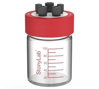stonylab 100 ml Super-Sealed Single Electrolytic Cell with Gas Port, 3-Electrode System Electrolytic Cell with Borosilicate Glass Cell Body and PTFE Lid, No Electrode Included