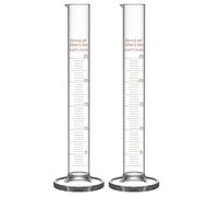 StonyLab 2-Pack 25ml Borosilicate Glass Graduated Cylinder Measuring Cylinder