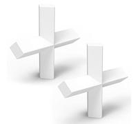 StonyLab 2 Pack Cross Shape Magnetic Stirrer Stir Bar, 50 x 10 mm PTFE-Coated White Stir Mixer