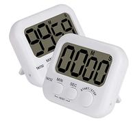 StonyLab 2pk Digital Timer, 2 Pack Basic High Decibel Loud Alarm Countdown Timer with Magnetic Back and Large Digits