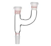 StonyLab 3 Way Claisen Distillation Adapter with 24/40 Joints Connecting Adapter Lab Supply, SL-L2L5R1