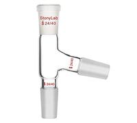 StonyLab 3 Way Distilling Adapter with 24/40 Joints for Distillation Apparatus