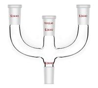 StonyLab 4 Way Claisen Distillation Adapter with 24/40 Joints Connecting Adapter Lab Supply, SL-L1M2M5R1