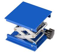 stonylab 4x4 inch Lab Jack, 100x100 mm Aluminum Alloy Top Deck Laboratory Support Jack Platform Lab Lift Stand Table Scissor Jack with 5 KG Support Weight, 45 to 150 mm Vertical Lift Range