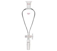 stonylab 500 mL Conical Pear-Shaped Separatory Funnel with PTFE Stopcock, Heavy Wall Borosilicate Glass, Top & Lower 24/40 Joints - Lab Liquid Separation