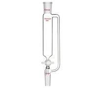 stonylab 50ml Pressure Equalizing Addition Funnel, Borosilicate Glass Dropping Funnel 24/40 Joint with PTFE Stopcock for Laboratory, 50ml