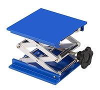stonylab 6x6 inch Lab Jack, 150x150 mm Anodized Alumunium Top Deck Laboratory Support Jack Platform Lab Lift Stand Table Scissor Jack with 10 KG Support Weight, 60 to 260 mm Vertical Lift Range